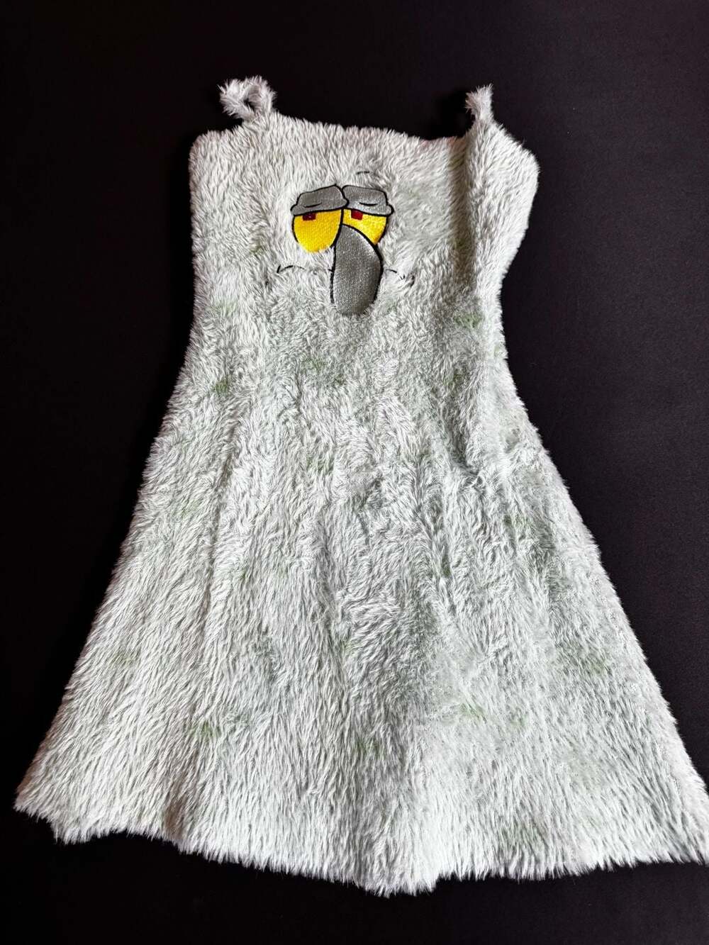 Dolls Kill x SpongeBob SquarePants Squidward Fuzzy Mini Dress Size M